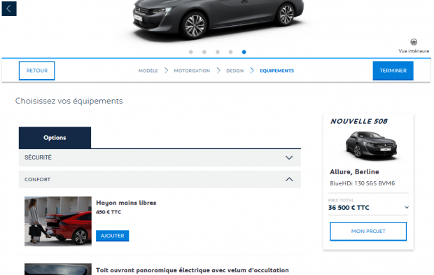 Configurateur Peugeot 508